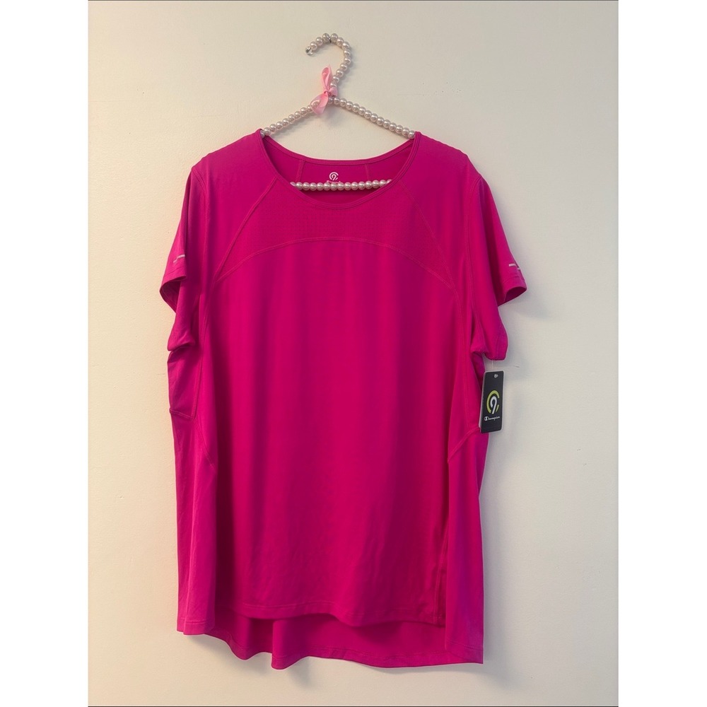 C9 Champion Womens XXL Pink Short Sleeve Athletic Training T-Shirt NWT